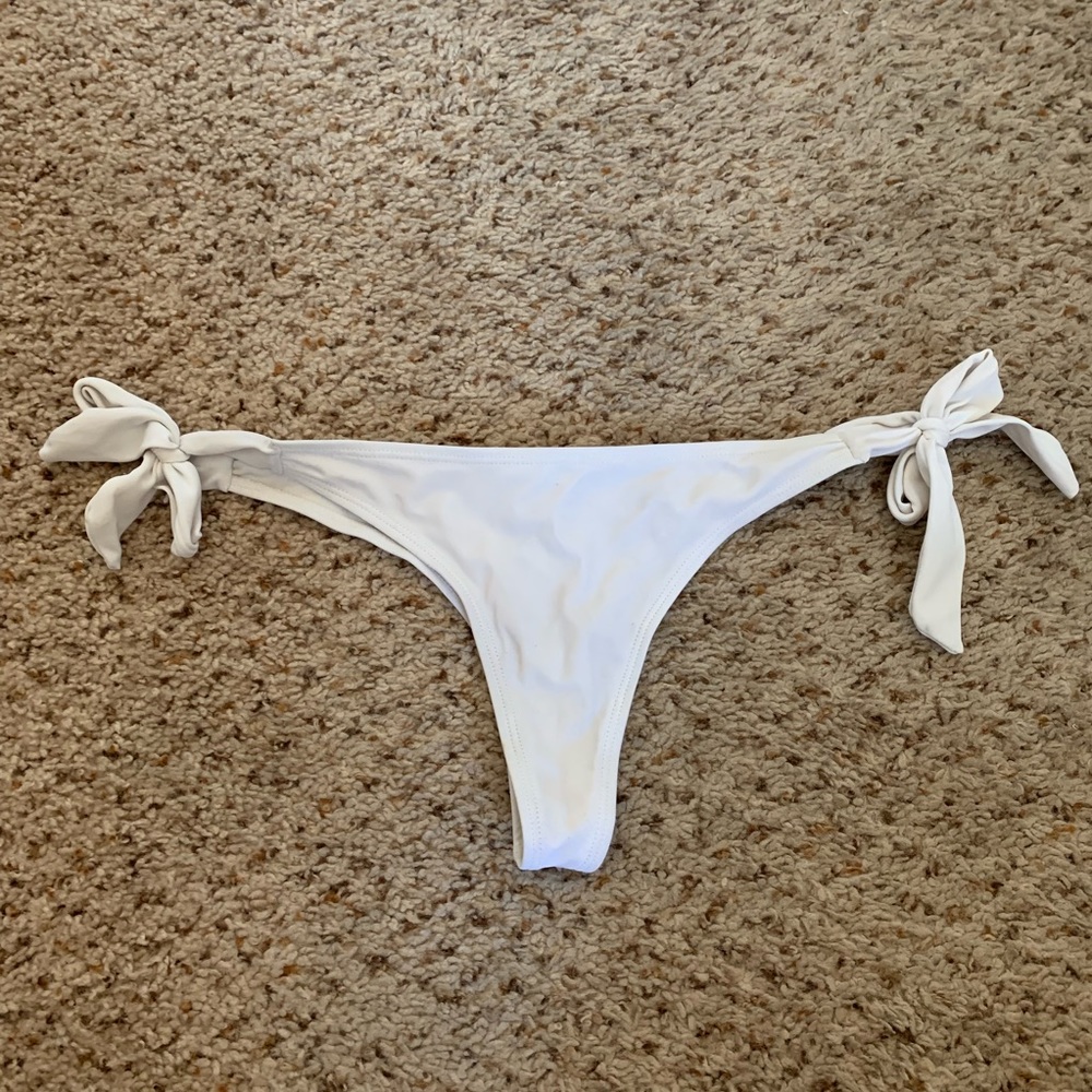 White Thong Bikini Bottoms